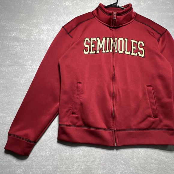 Florida State FSU Seminoles Red Long Sleeves Zip Up Jacket Men’s Size: S - Picture 3 of 9